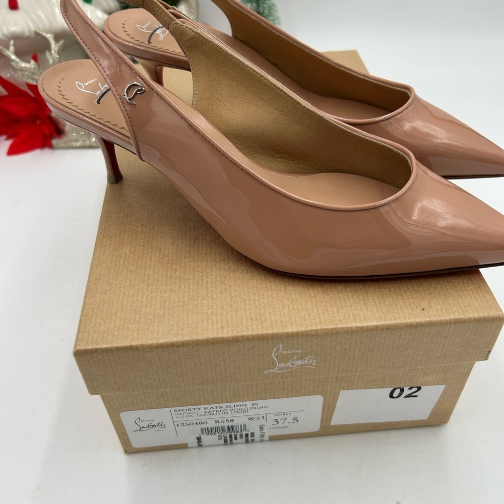 Christian louboutin women's sporty Kate 55 Patent Leather size 37 made Italy - Picture 9 of 10